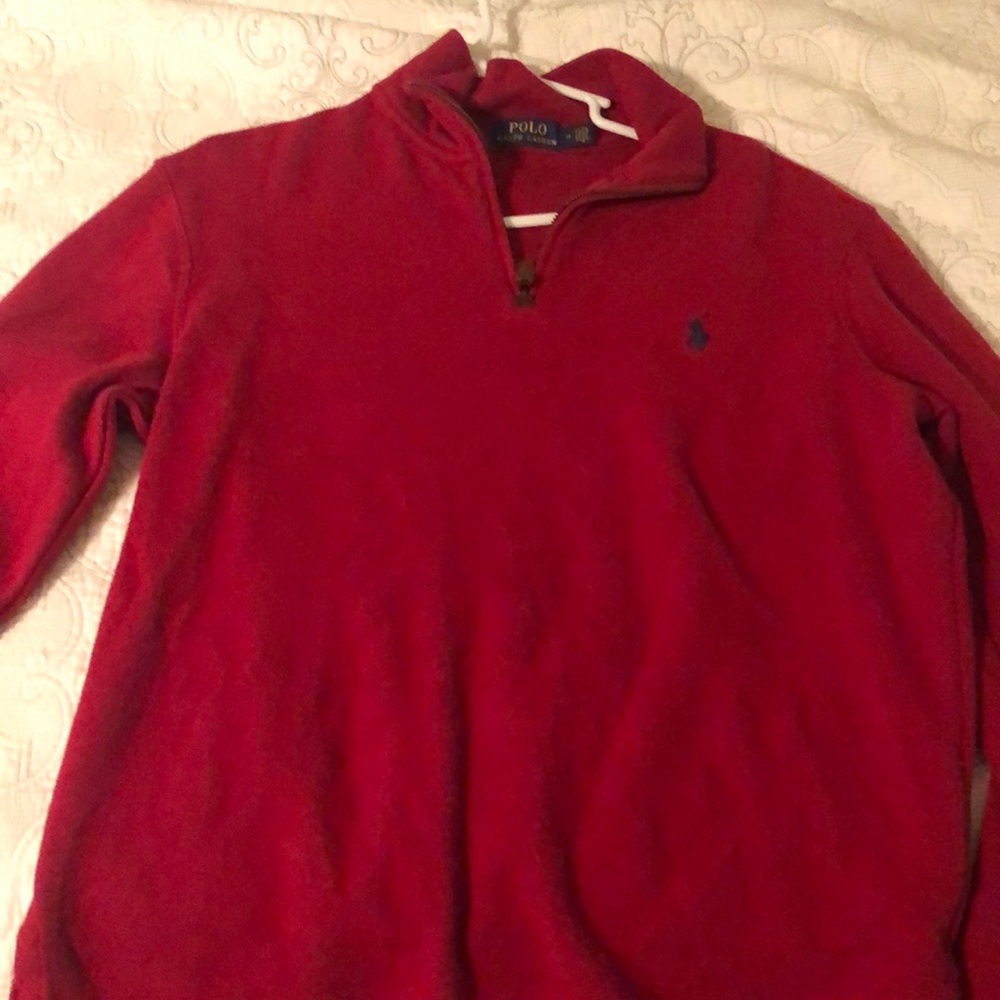 Red polo 1/4 zip